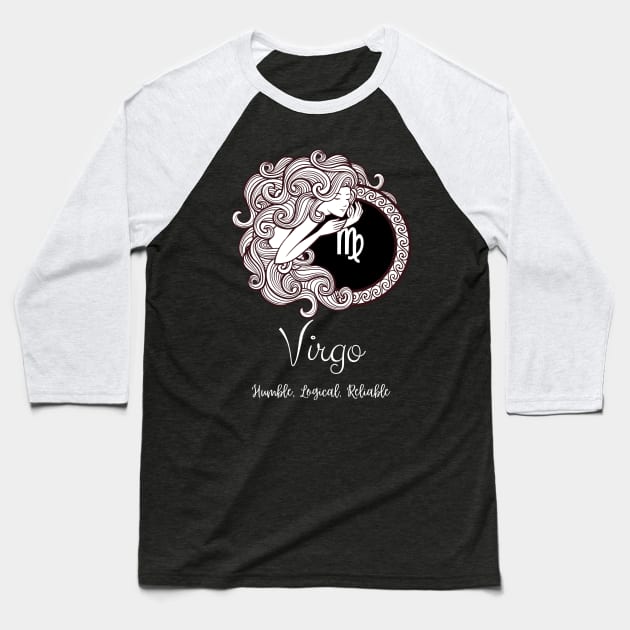 Virgo Sign Baseball T-Shirt by C3llsD